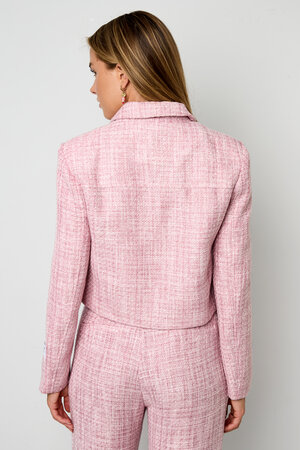 Woven Polyester Fiber Women's Jacket Elegant Checkered Statement h5 Picture11