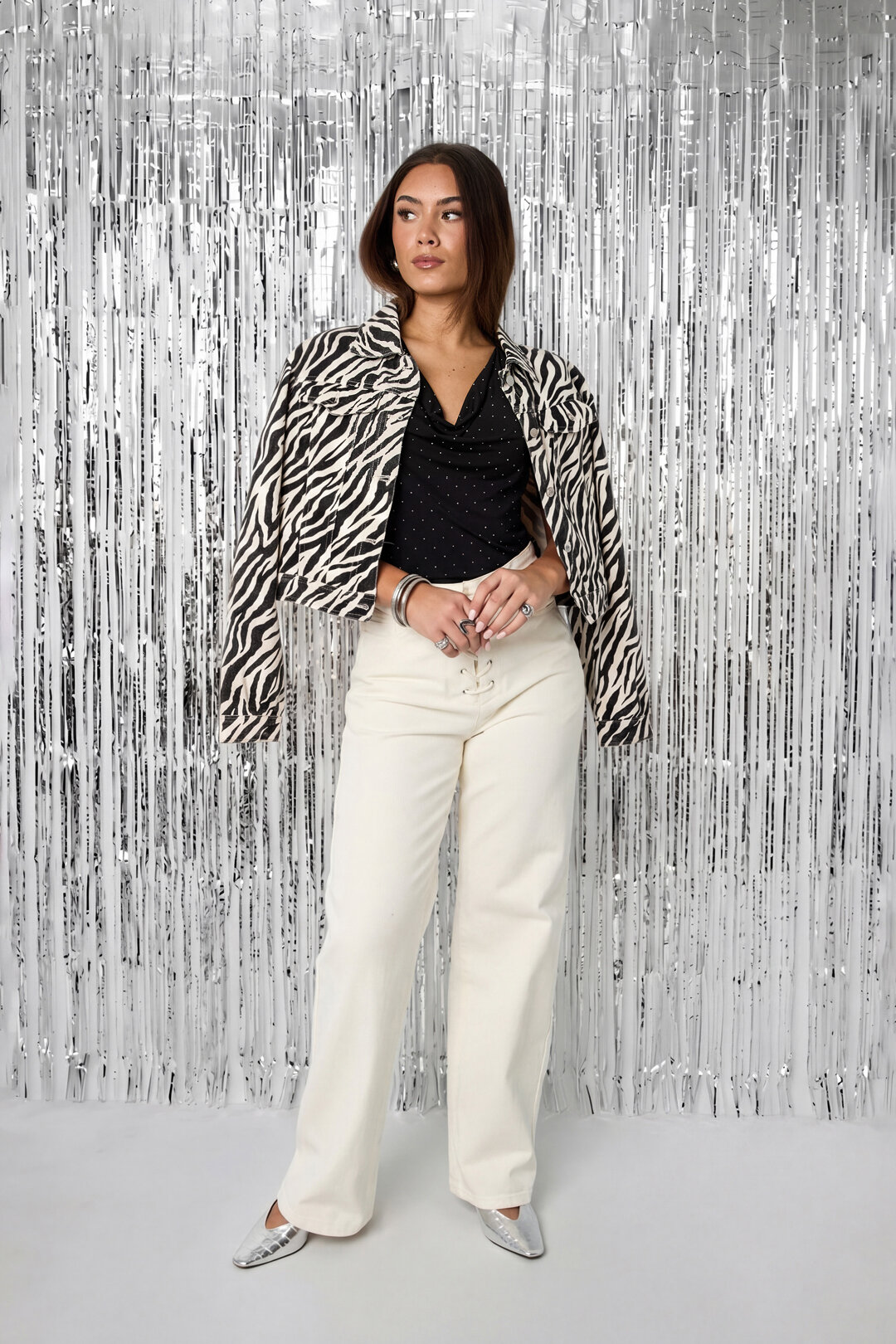 Cotton Denim Veste Femme Street Elegant Specialty Imprimé Animal