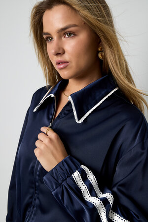 Woven Polyester Fiber Women's Jacket Sporty Color Clash 2-piece Set h5 Picture8