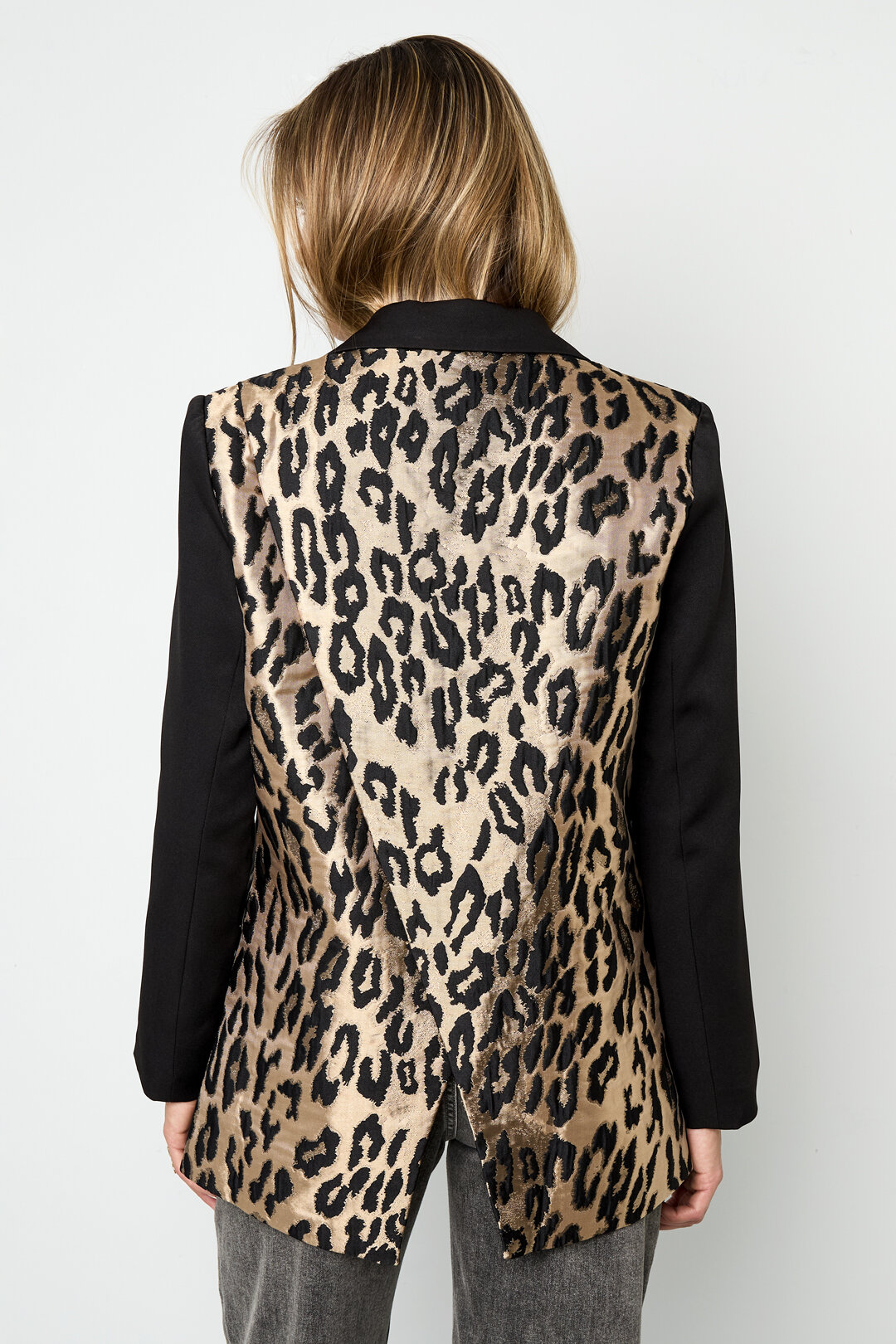 Tela de Fibra de Poliéster Conjunto de Traje para Mujer Casual Estampado de Leopardo Imagen9