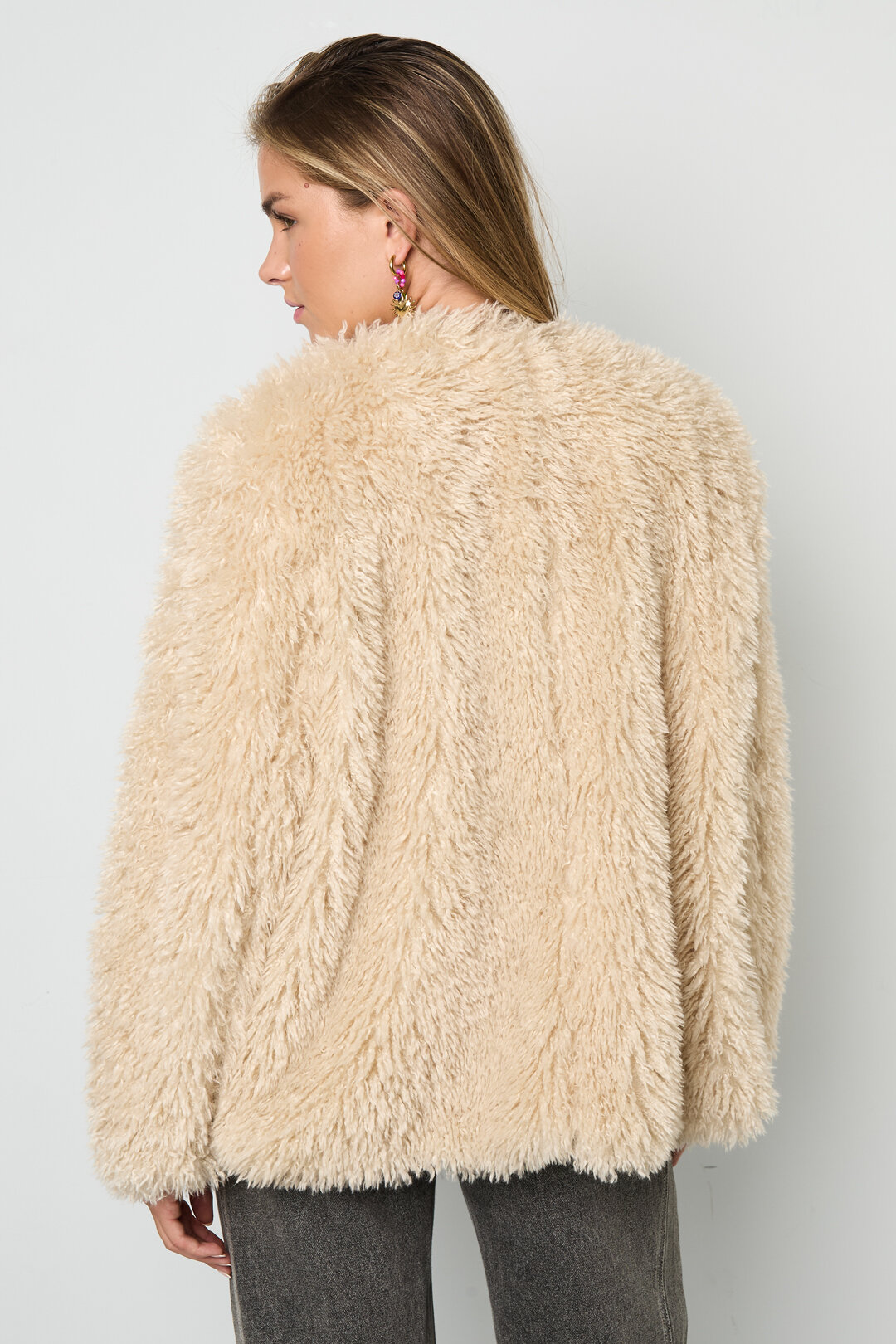 Woven Polyester Fiber Women's Jacket Elegant Solid Color Fall/Winter Picture11