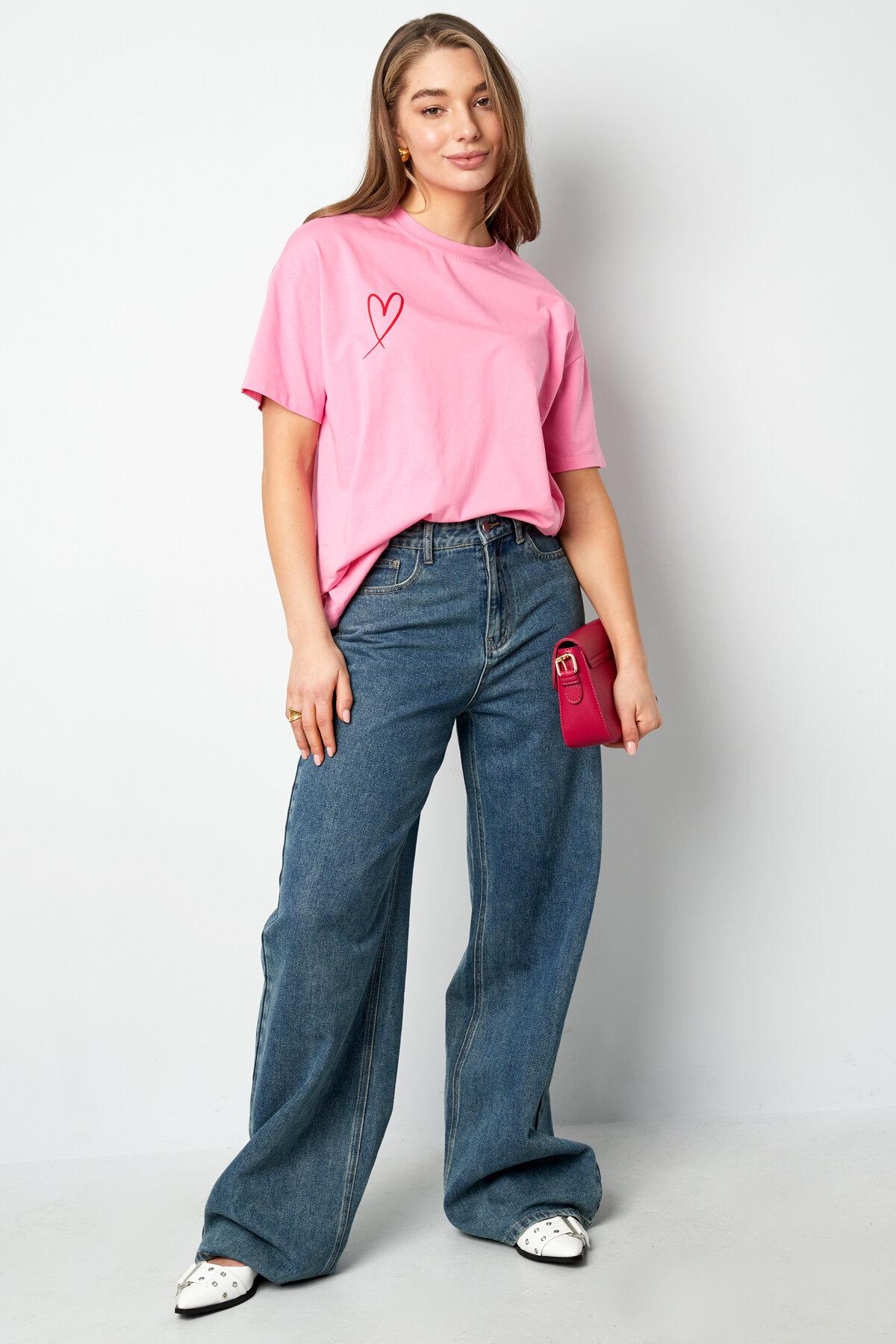 Woven Cotton Women's Wide Leg Denim Pants Casual Solid Color h5 Picture6