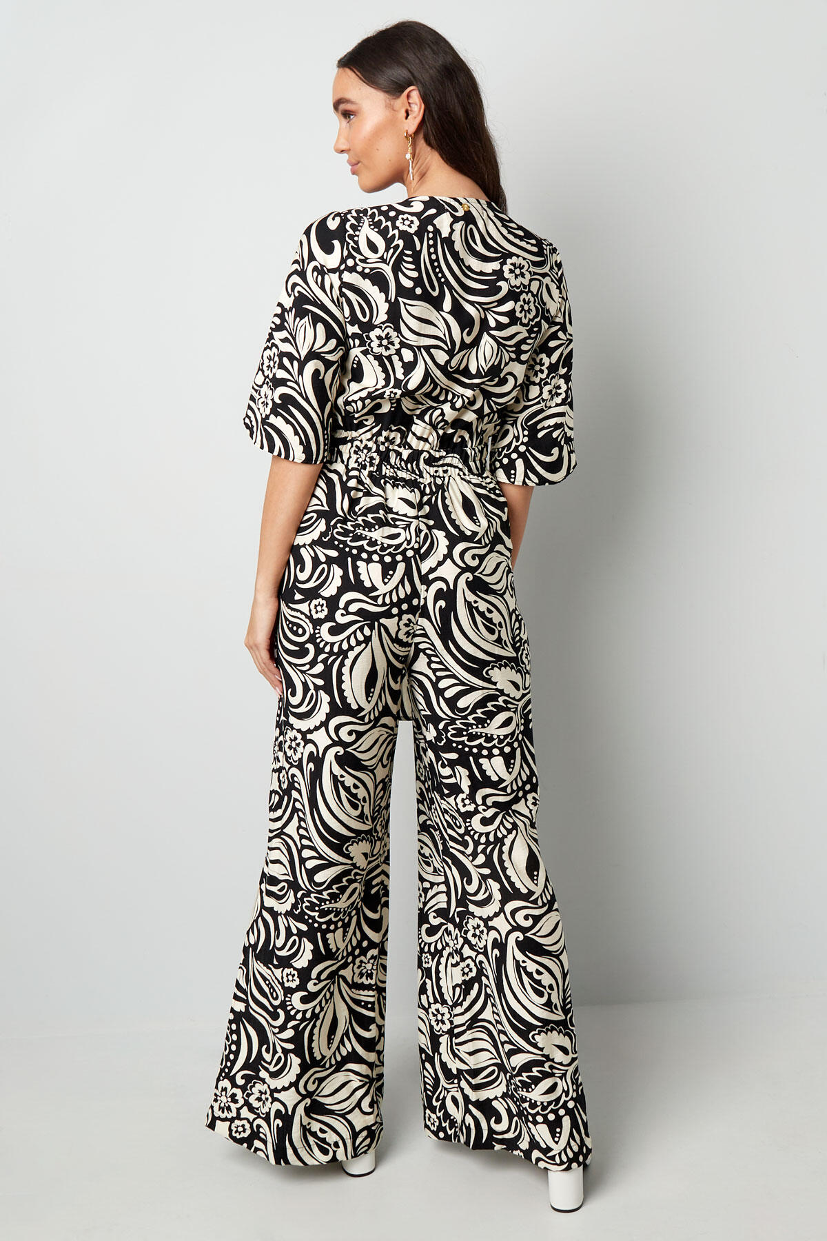 Tuta Donna in Viscosa Stampa Boho Pantalone Largo h5Immagine5