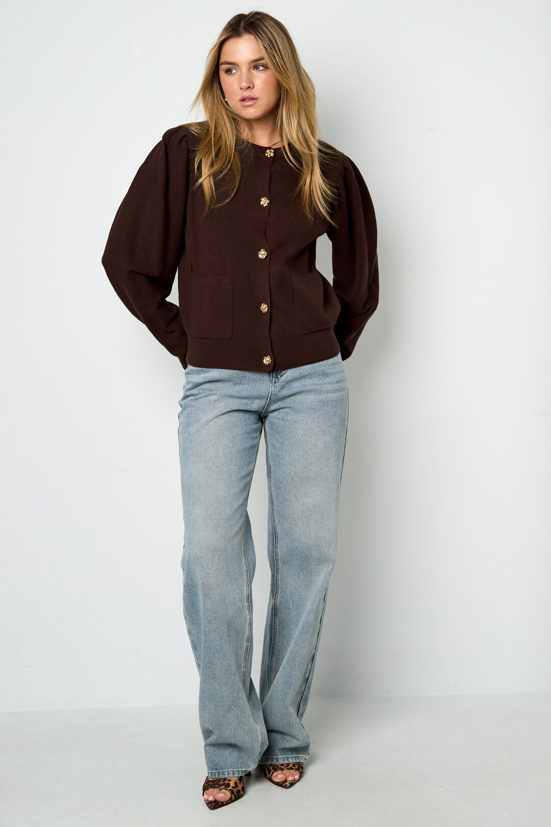Knitted Viscose Women's Cardigan Fall/Winter Casual Solid Color Picture12