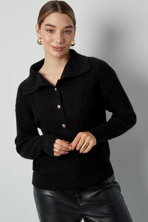 Maglione Donna in Misto Lana Maglia con Collo Alto e Pulsanti h5 Immagine9