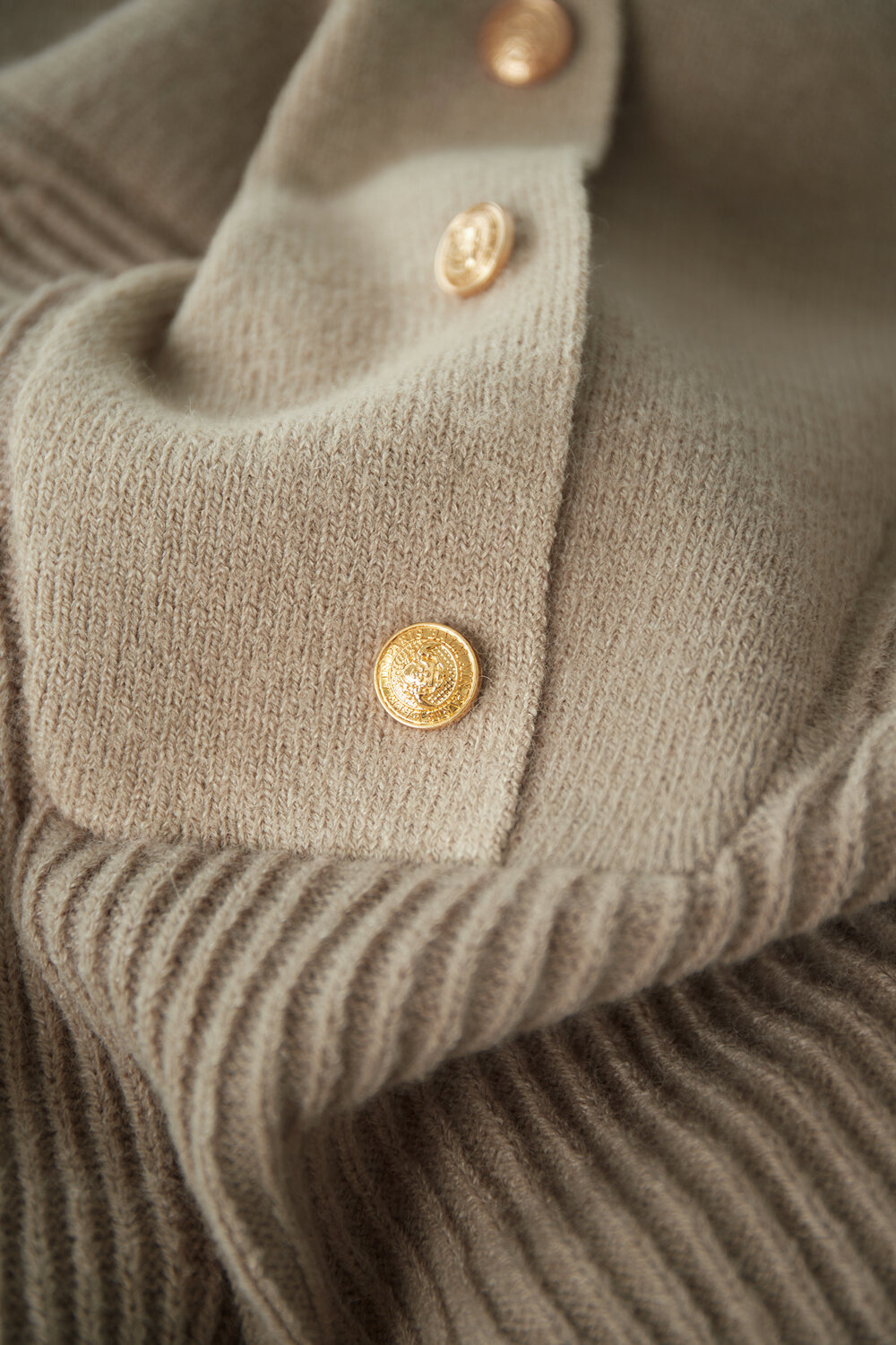 Maglione Donna in Misto Lana Maglia con Collo Alto e Pulsanti h5Immagine4