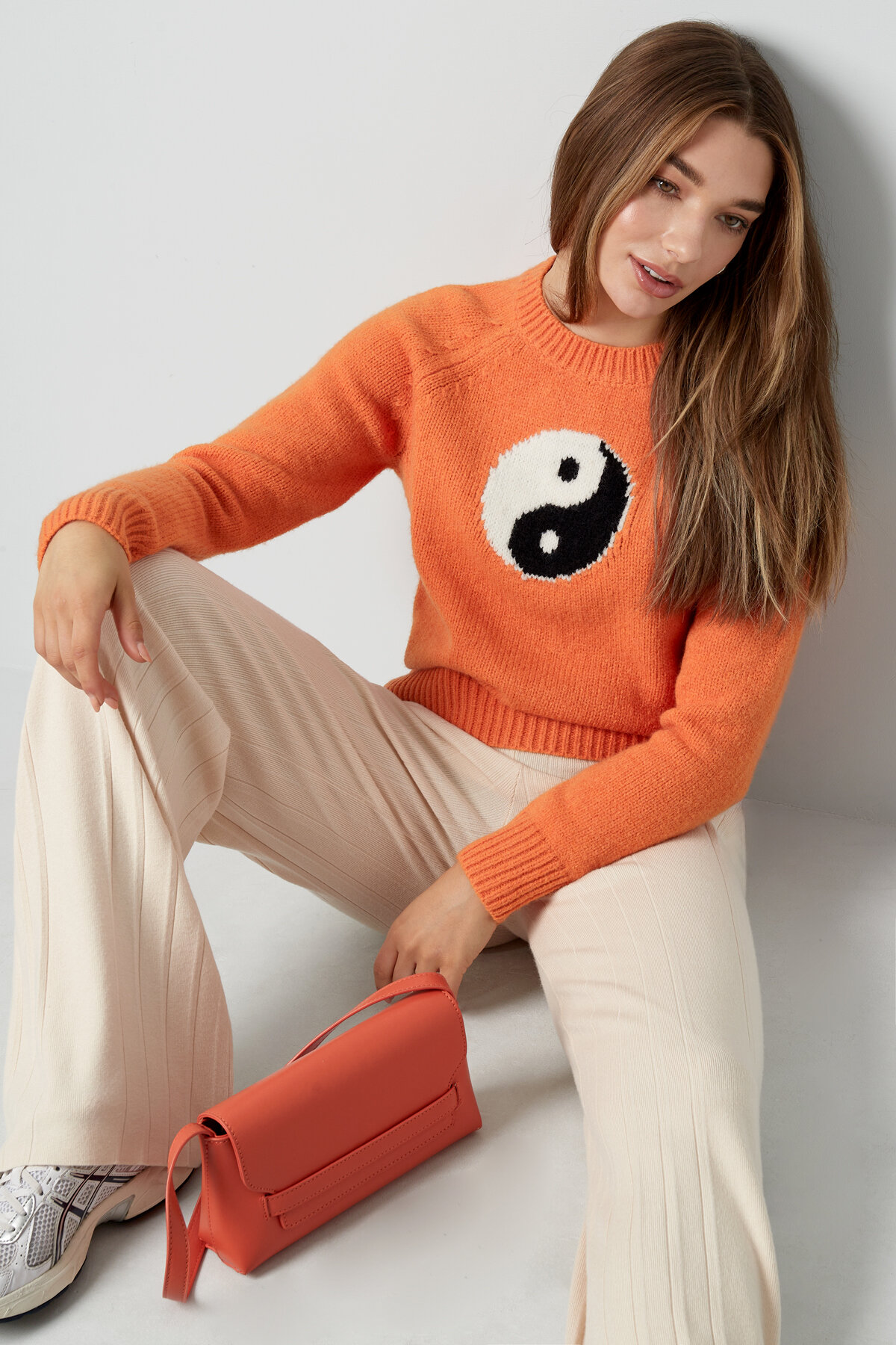 Maglione Cotone Donna Maglioni Simbolo Yin Yang