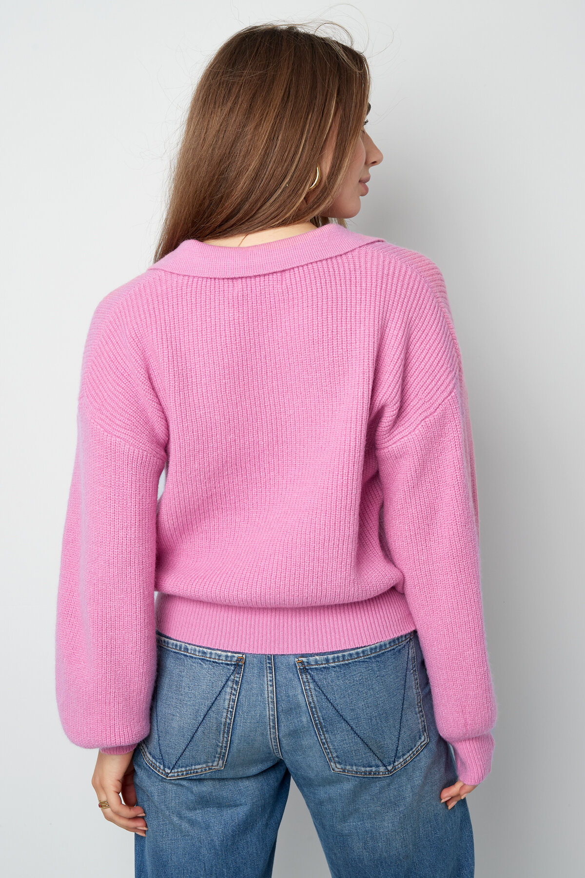 Maglione in Mistura di Lana Donna Collo Polo Taglio Oversized Immagine12