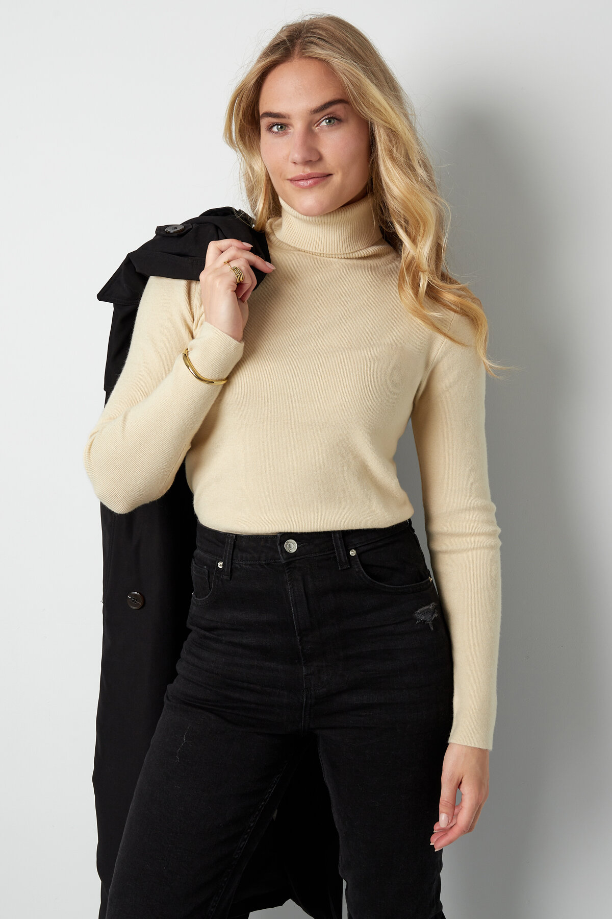 Viscose Women's Long Sleeve Turtleneck Top Sporty Picture5