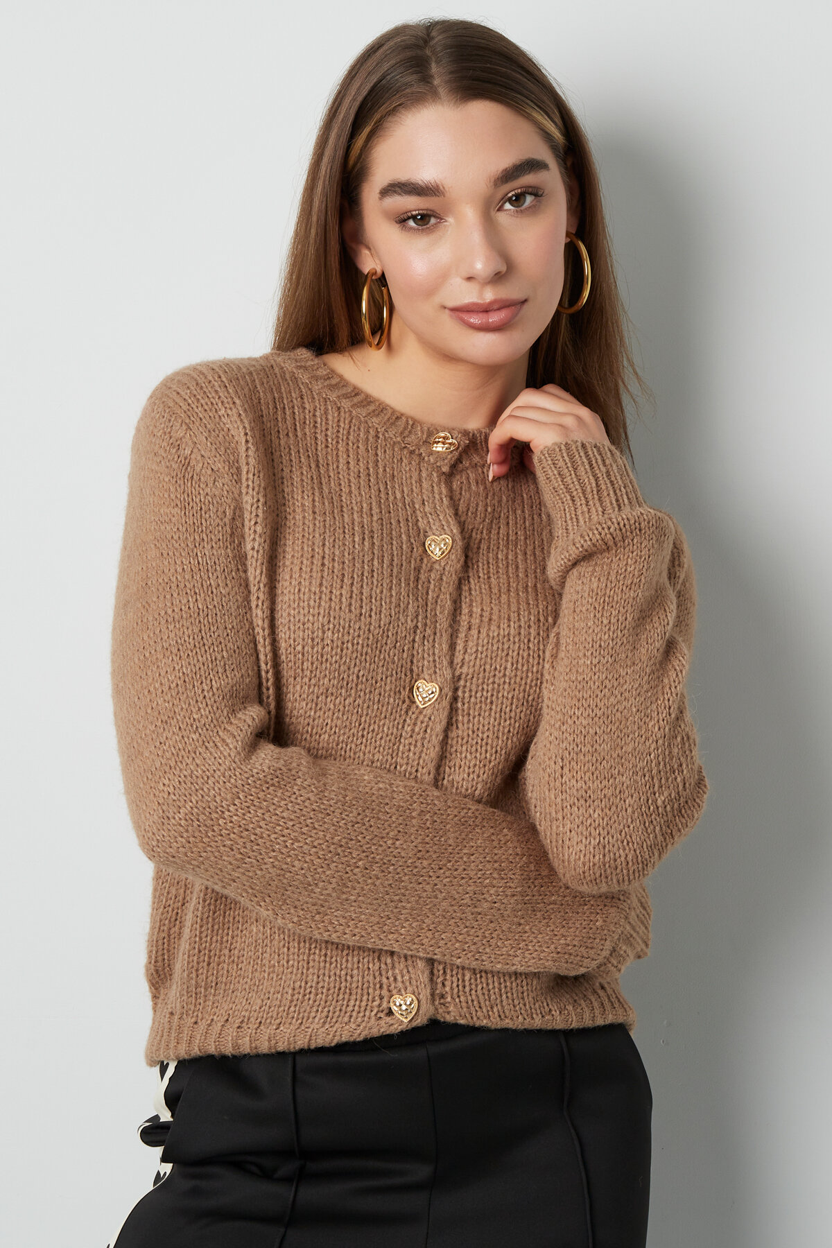 Cardigan Tricot Nylon Femme Classique Boutonnage Léger Image9