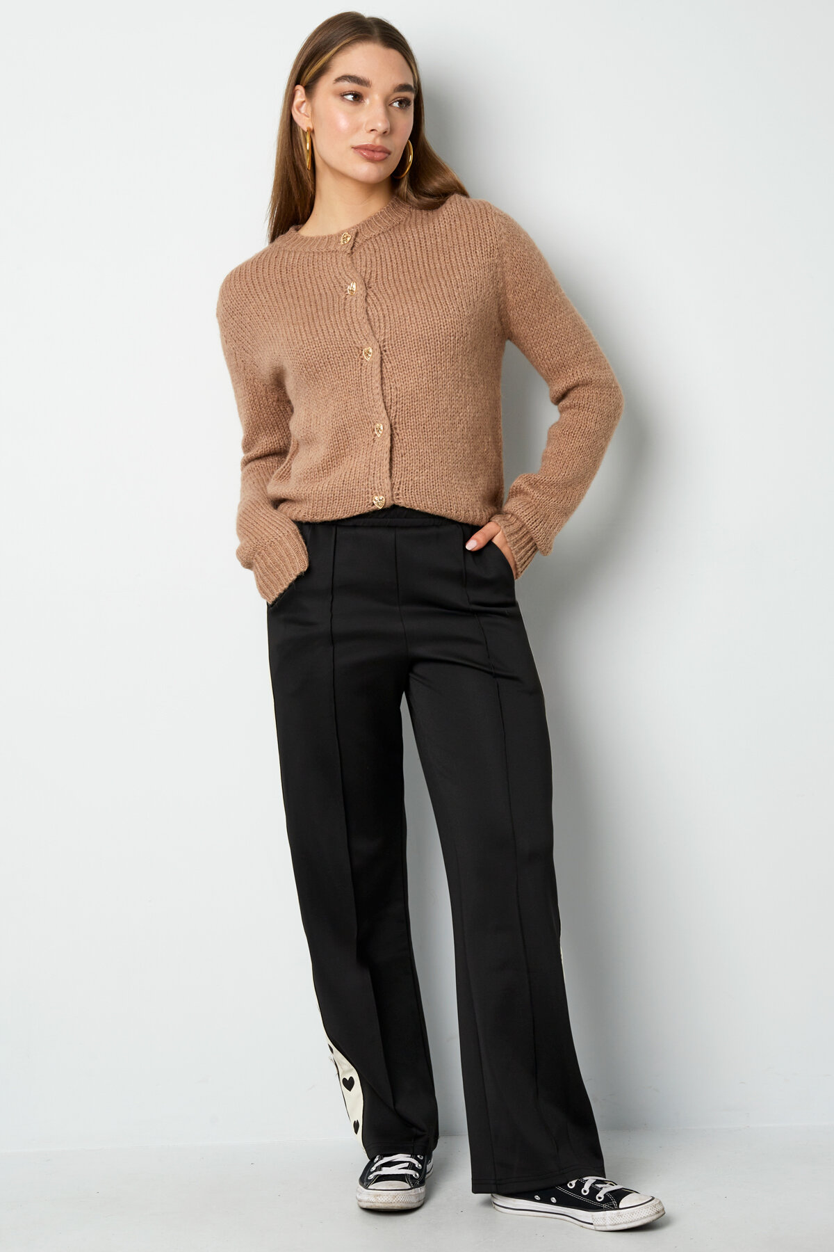 Cardigan Tricot Nylon Femme Classique Boutonnage Léger h5 Image15
