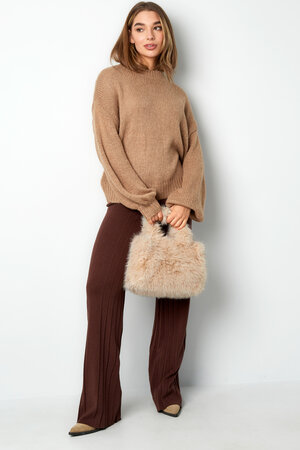 Nylon Gebreide Trui Vrouwen Oversized Ontspannen Passend h5 Afbeelding10