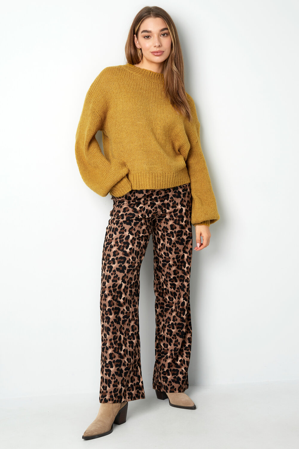 Nylon Gebreide Trui Vrouwen Oversized Ontspannen Passend h5Afbeelding7