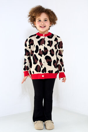 Viscose Knit Cardigan Women's Leopard Print Pattern Stylish h5 Picture5