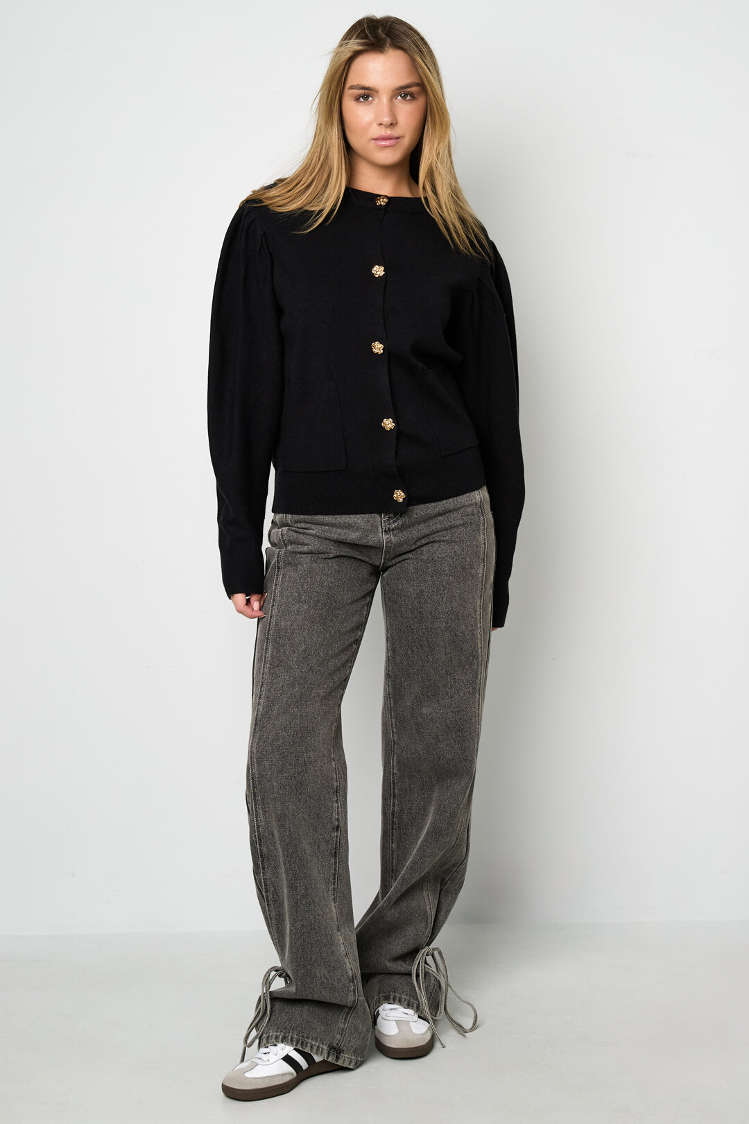 Knitted Viscose Women's Cardigan Fall/Winter Casual Solid Color h5 Picture5