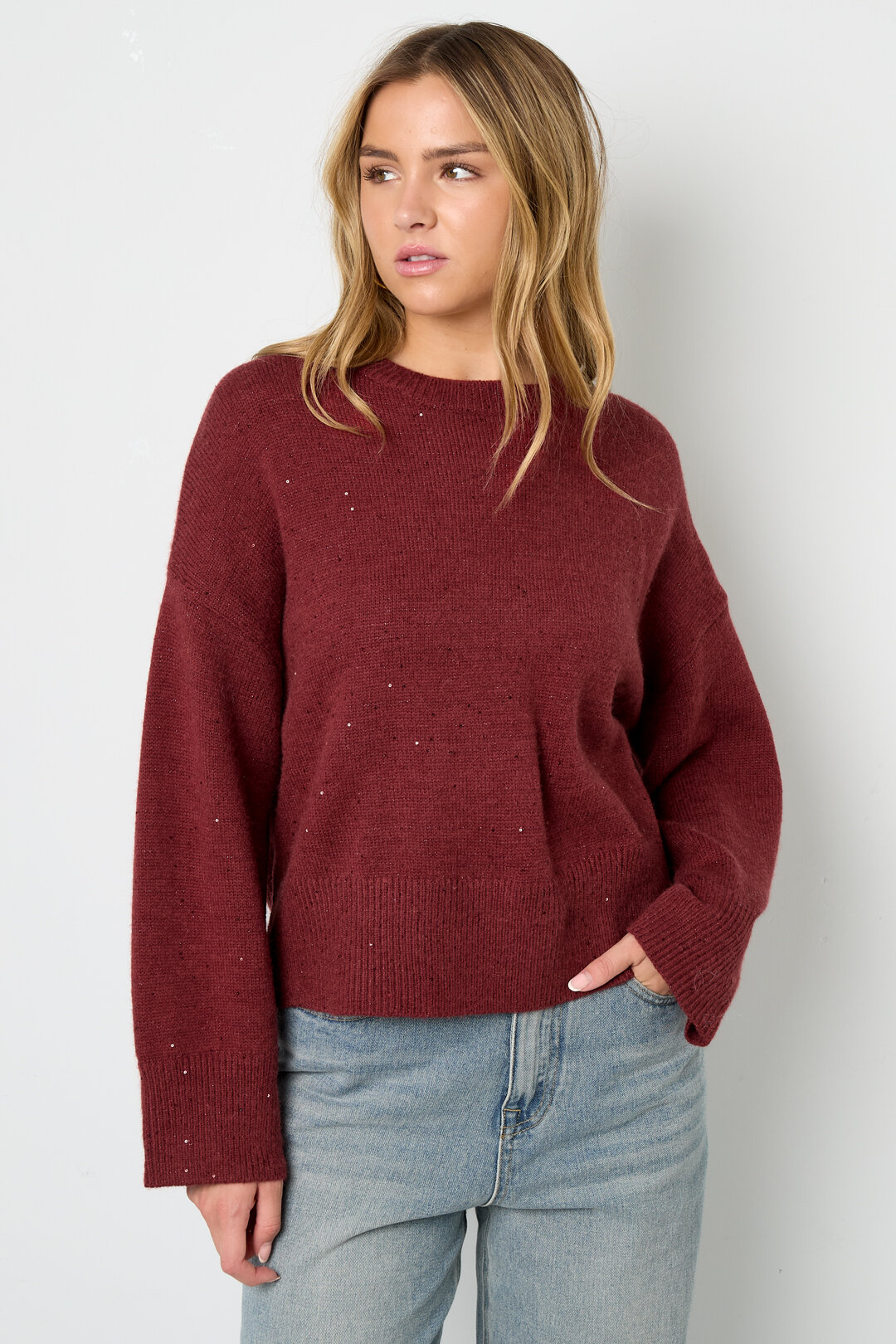 Knitted Polyester Fiber Women's Knit Sweaters Casual Solid Color Fall/Winter Picture4