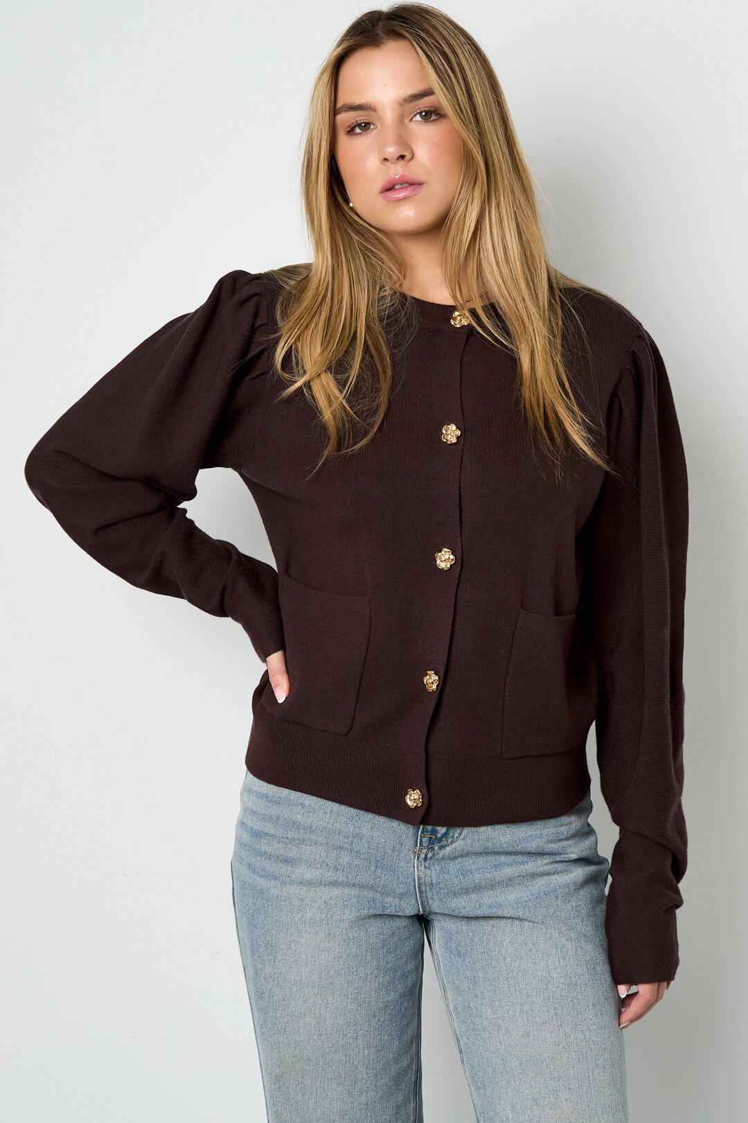 Knitted Viscose Women's Cardigan Fall/Winter Casual Solid Color Picture8