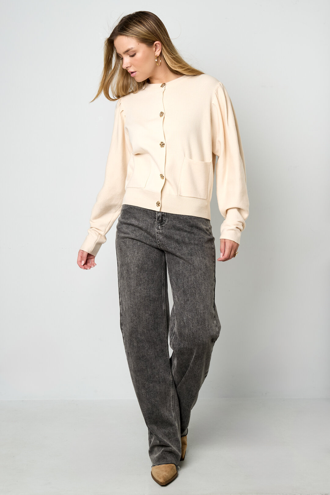 Knitted Viscose Women's Cardigan Fall/Winter Casual Solid Color Picture9