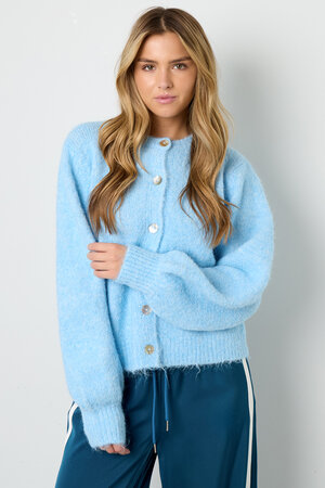 Knitted Polyester Fiber Women's Cardigan Casual Solid Color Fall/Winter h5 Picture6