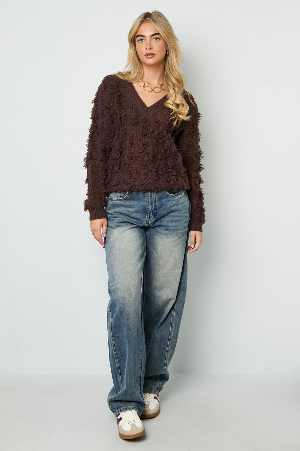 V sweater with fringes h5Picture6
