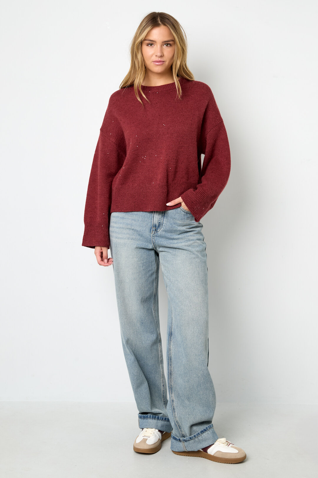 Knitted Polyester Fiber Women's Knit Sweaters Casual Solid Color Fall/Winter Picture5