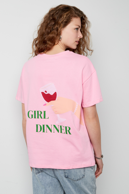 Cotton Women's T-Shirt Oversized Graphic Print