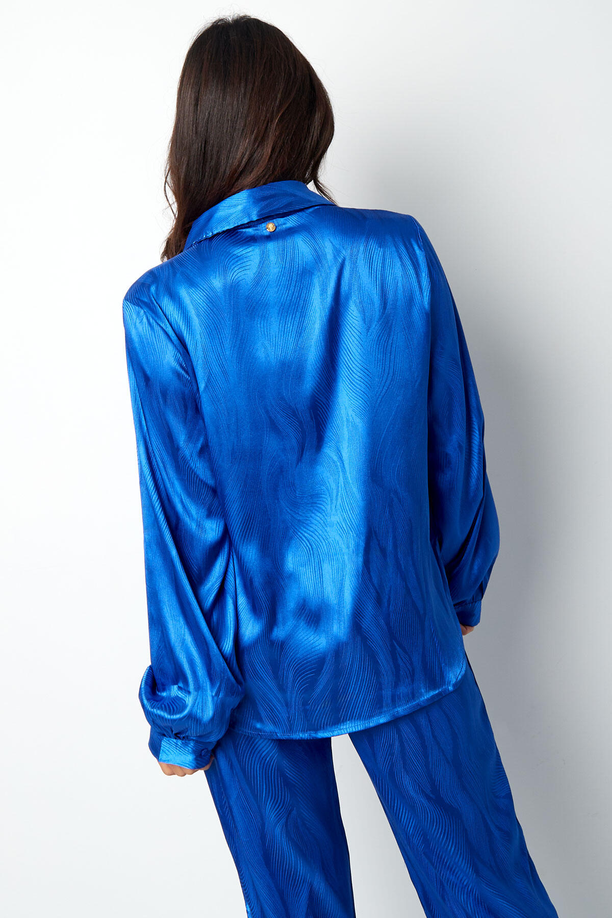 Satinbluse mit Aufdruck – Lila h5 Bild12