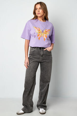 Coton T-shirt Femme Oversized Imprimé Papillon h5 Image3