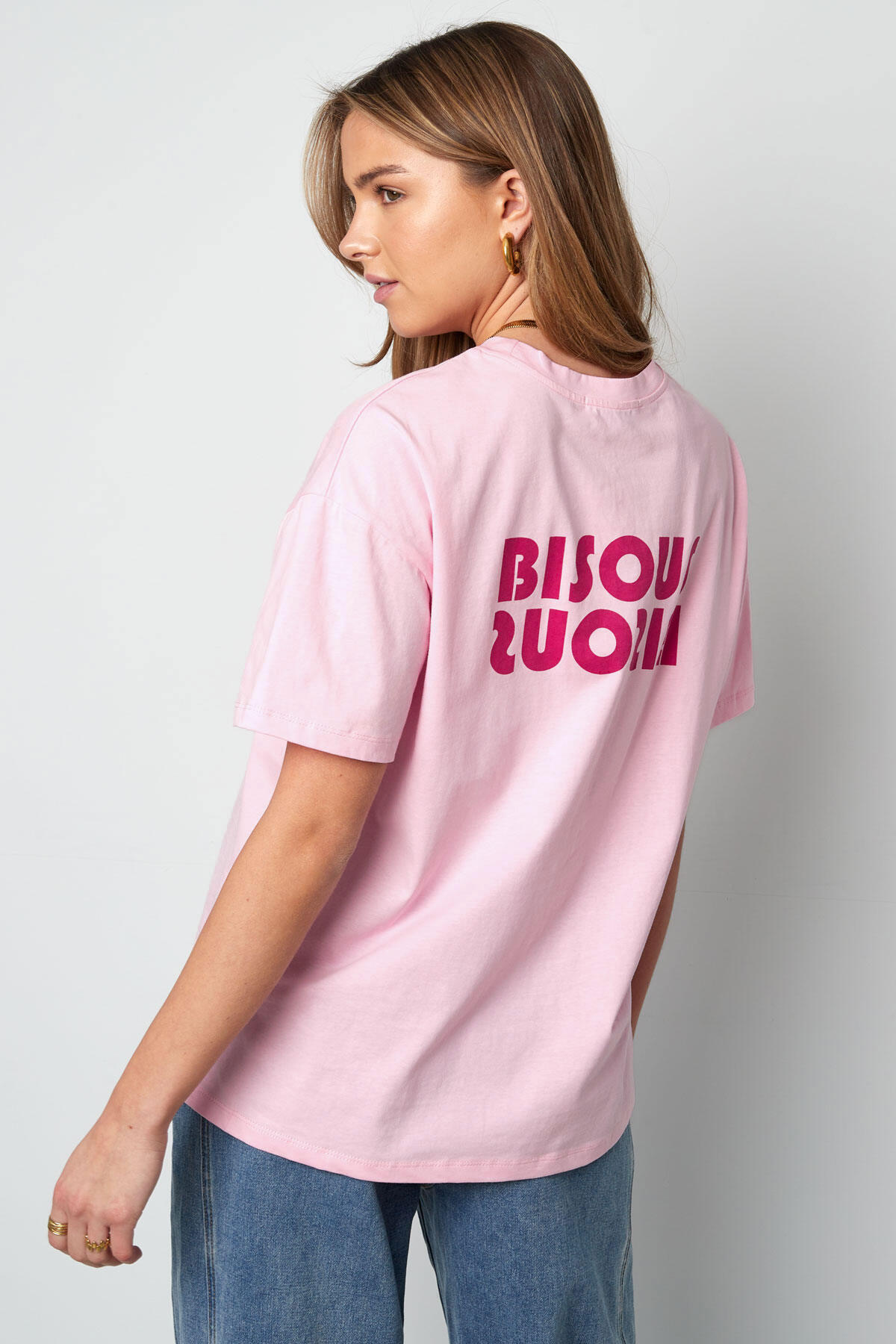 Cotton Women's T-shirt Oversized Logo Print h5 Picture4