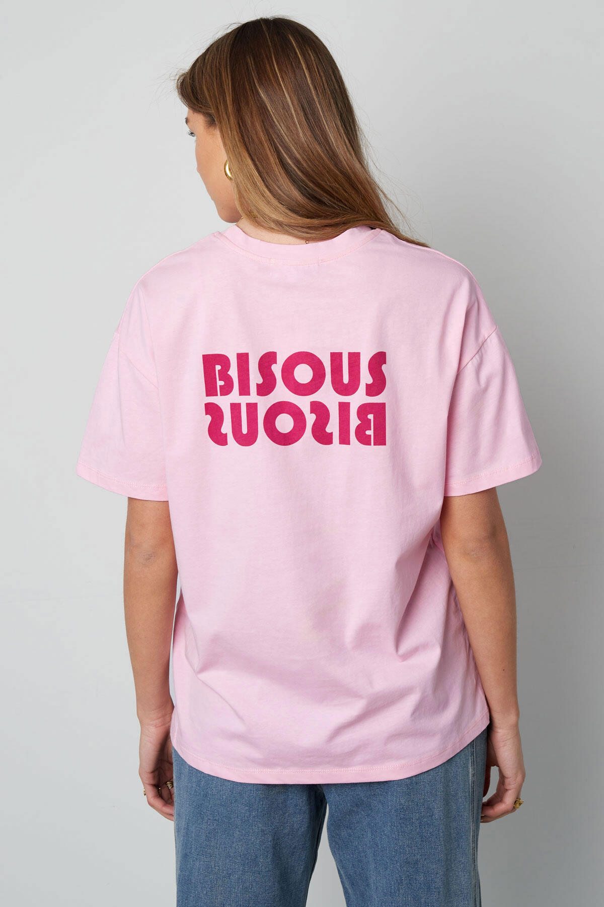 Cotton Women's T-shirt Oversized Logo Print Picture5