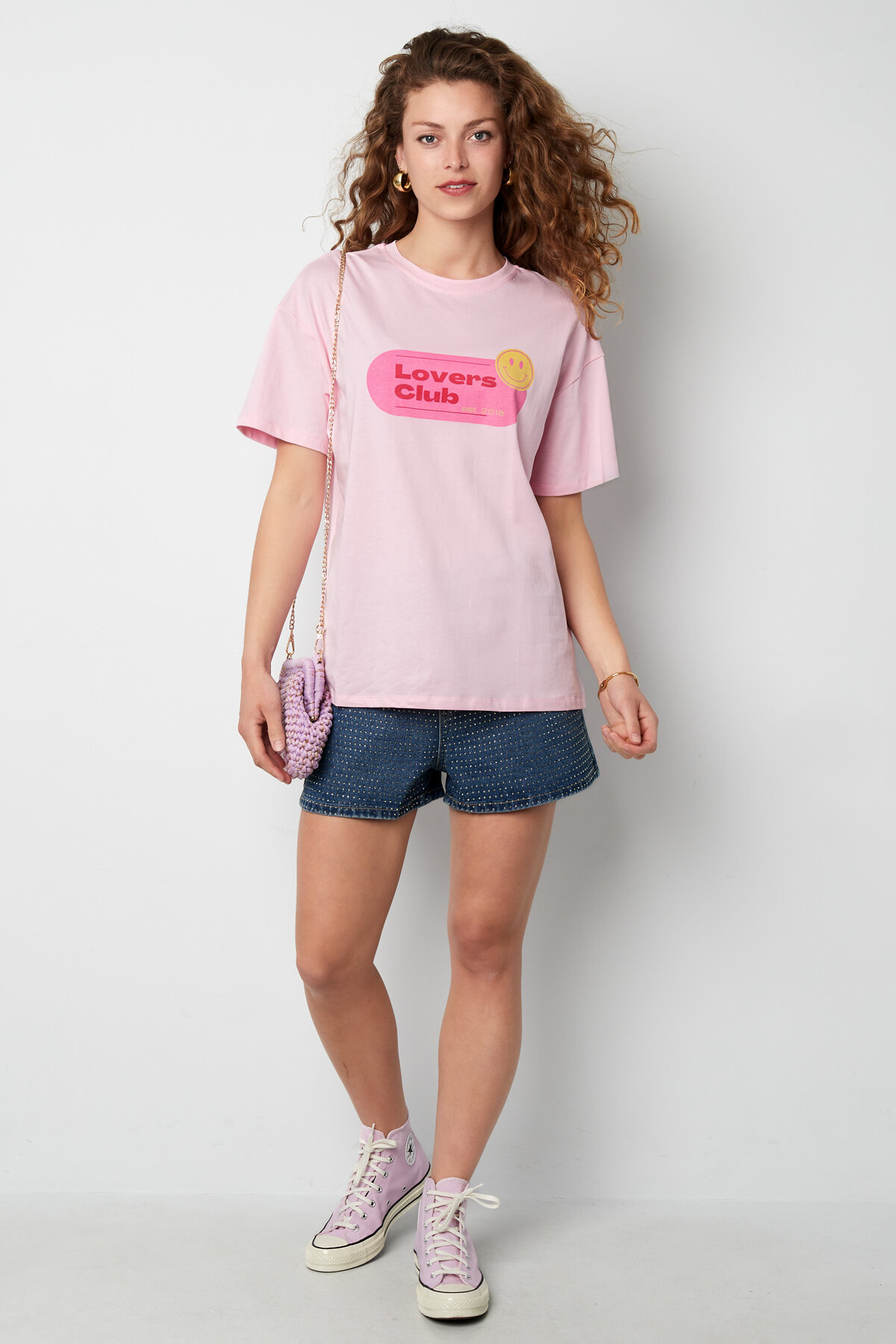 Cotton Women's T-shirt Street Random Print h5 Picture3