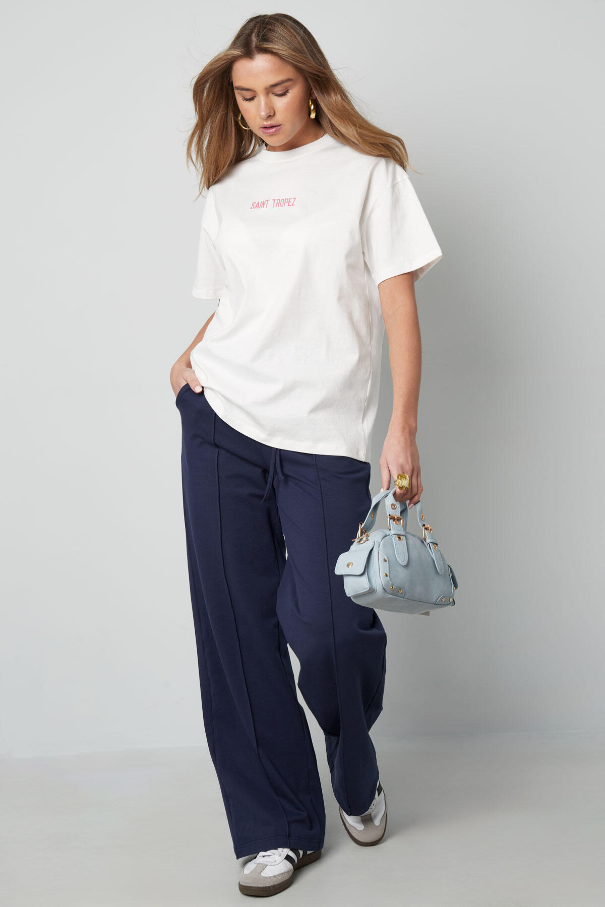 Cotton Women's T-shirt Oversized Saint Tropez Print h5 Picture3
