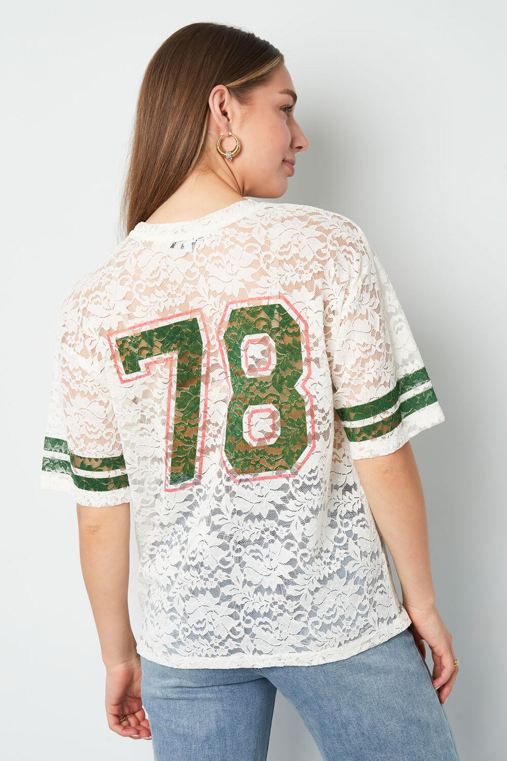 Polyester Fiber Women's T-shirt Sporty Color Clash h5Picture4
