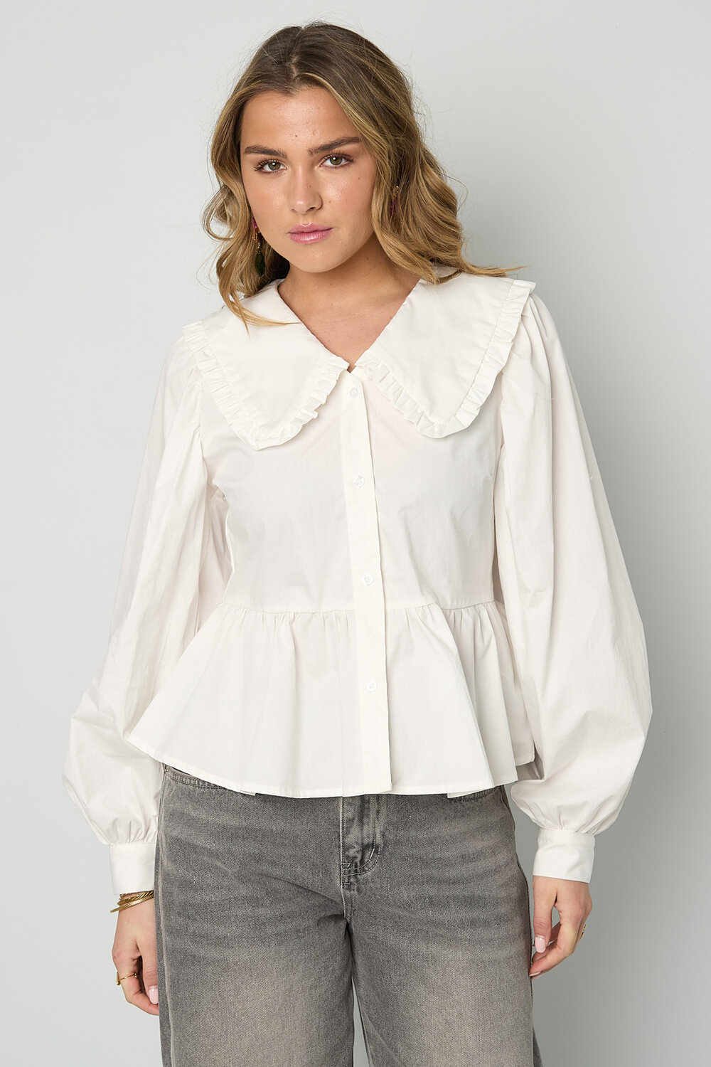 Cotton Blouses & Shirts Solid color Casual Spring/Summer Clothes h5Picture6