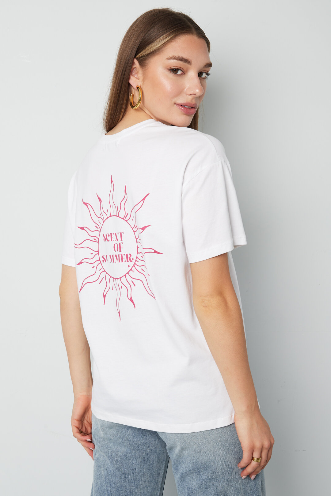 Cotton Women's T-shirt Casual Letters h5 Picture10
