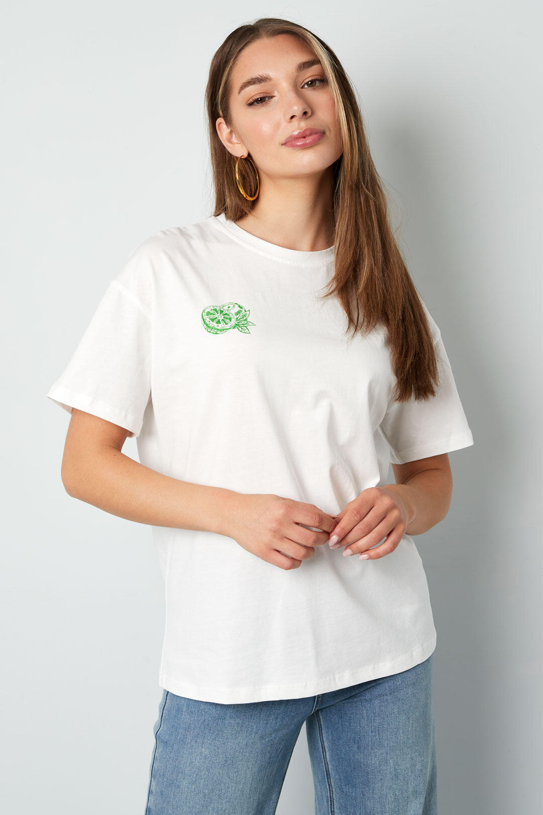 Knitted Women's T-shirt Casual Botanical h5 Picture4
