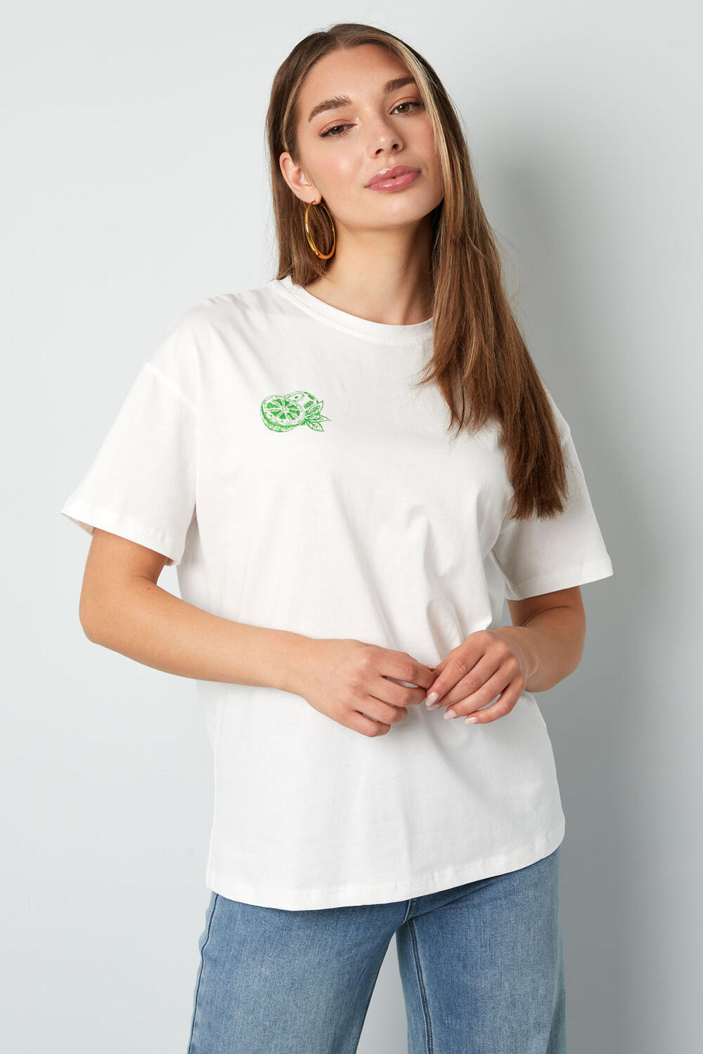 Knitted Women's T-shirt Casual Botanical h5Picture4