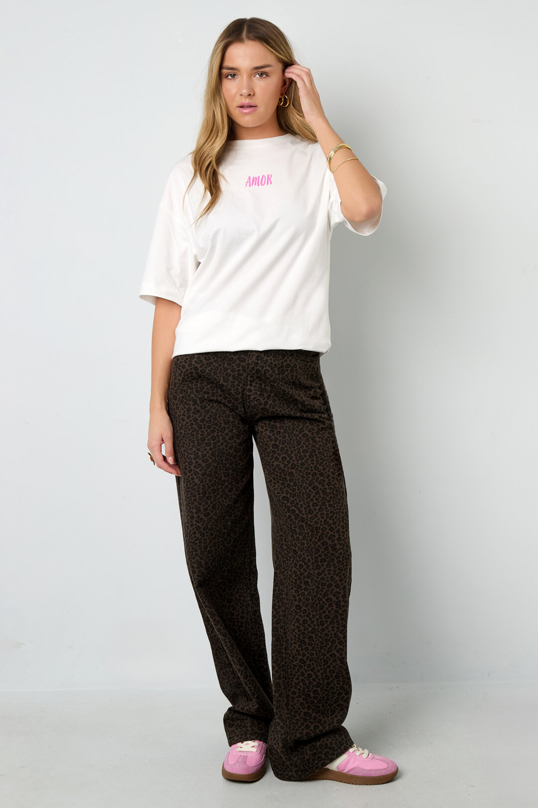 Cotton Knitted Women's T-shirt Casual Letters h5 Picture7