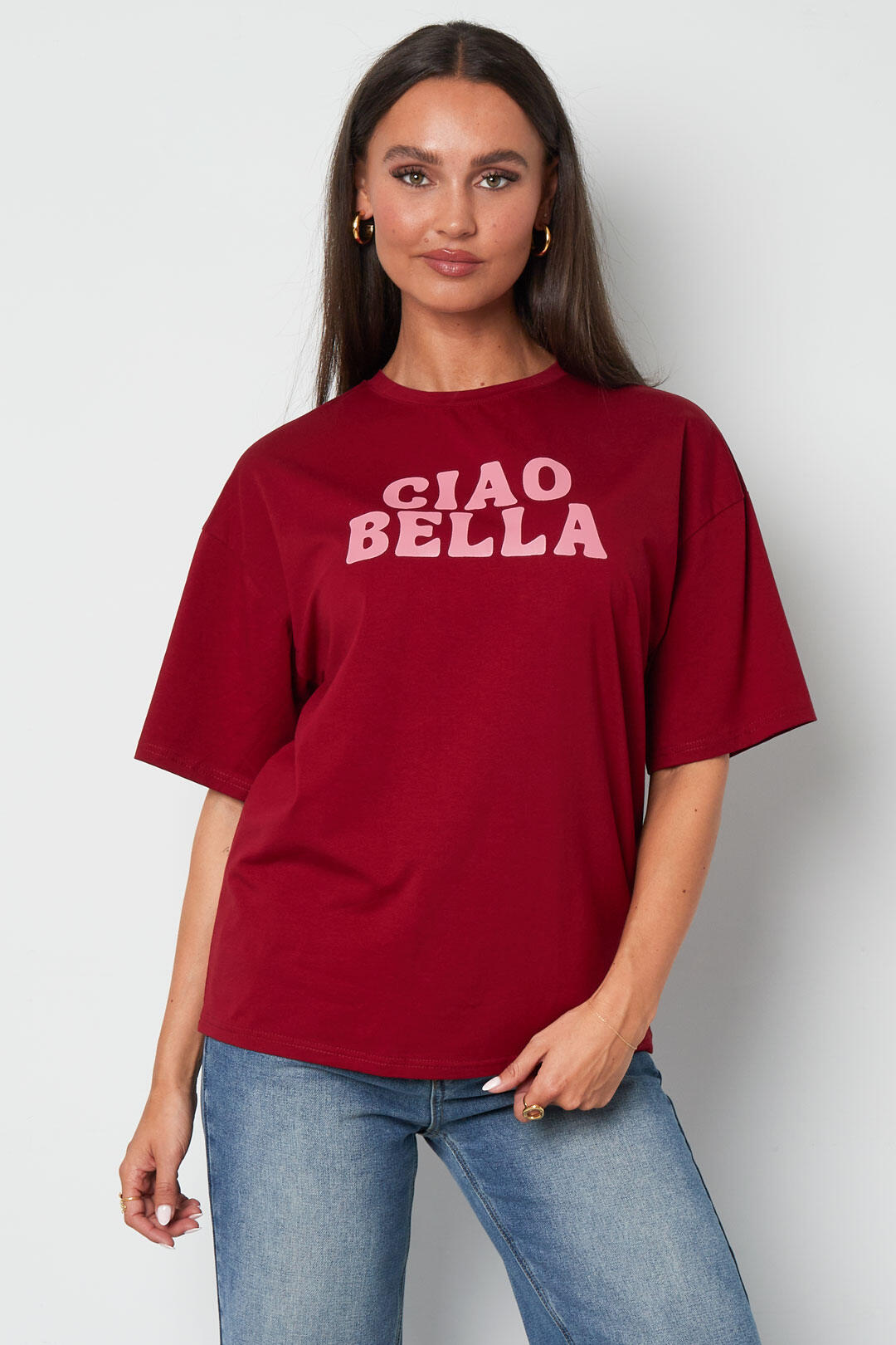 Cotton Women's T-shirt Casual Letters Picture8