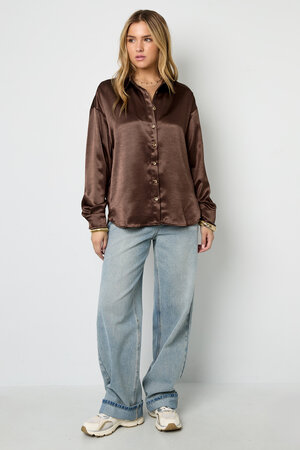 Woven Polyester Fiber Damen-Bluse Casual Solid Color Basic h5 Bild11