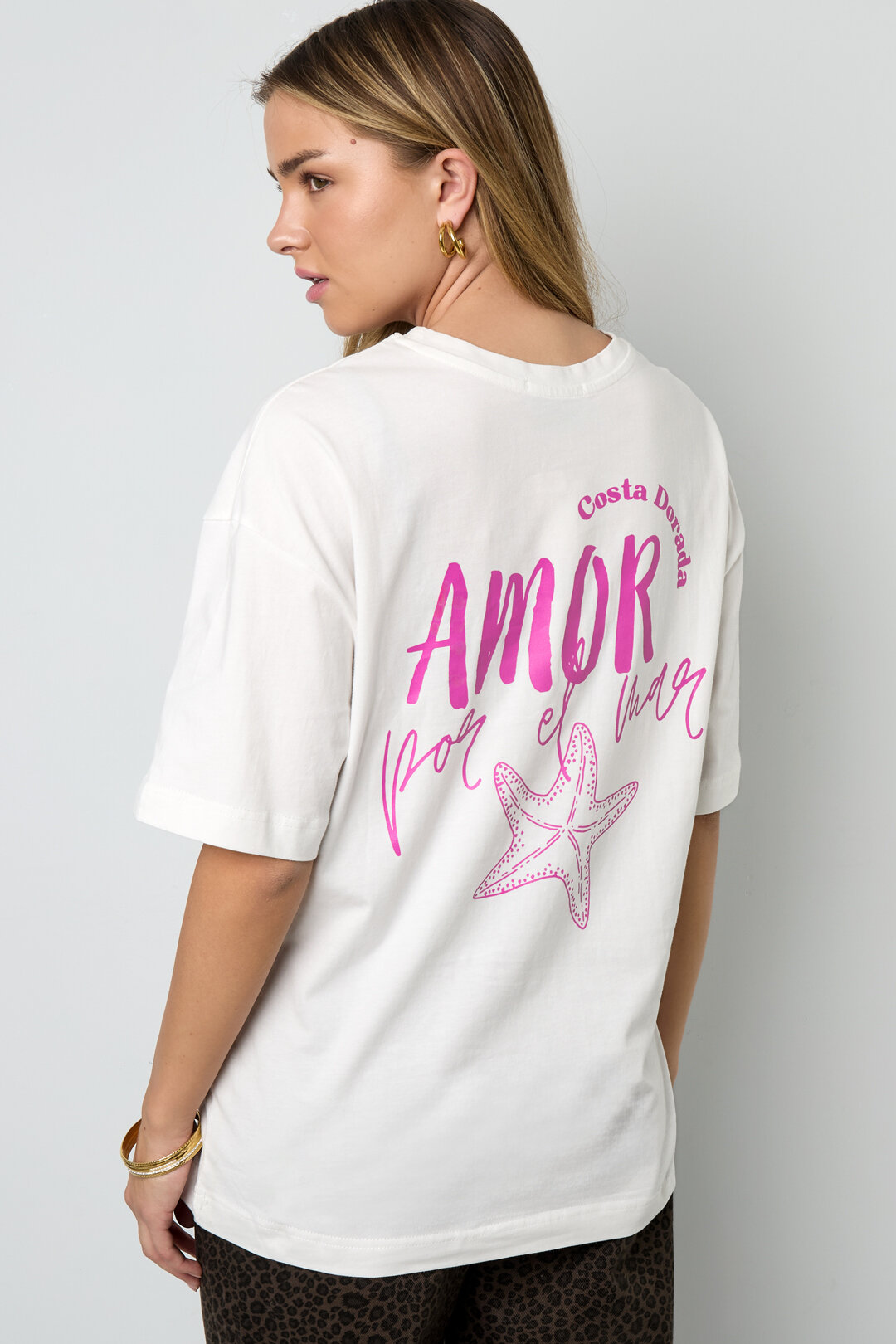 Cotton Knitted Women's T-shirt Casual Letters h5 Picture13
