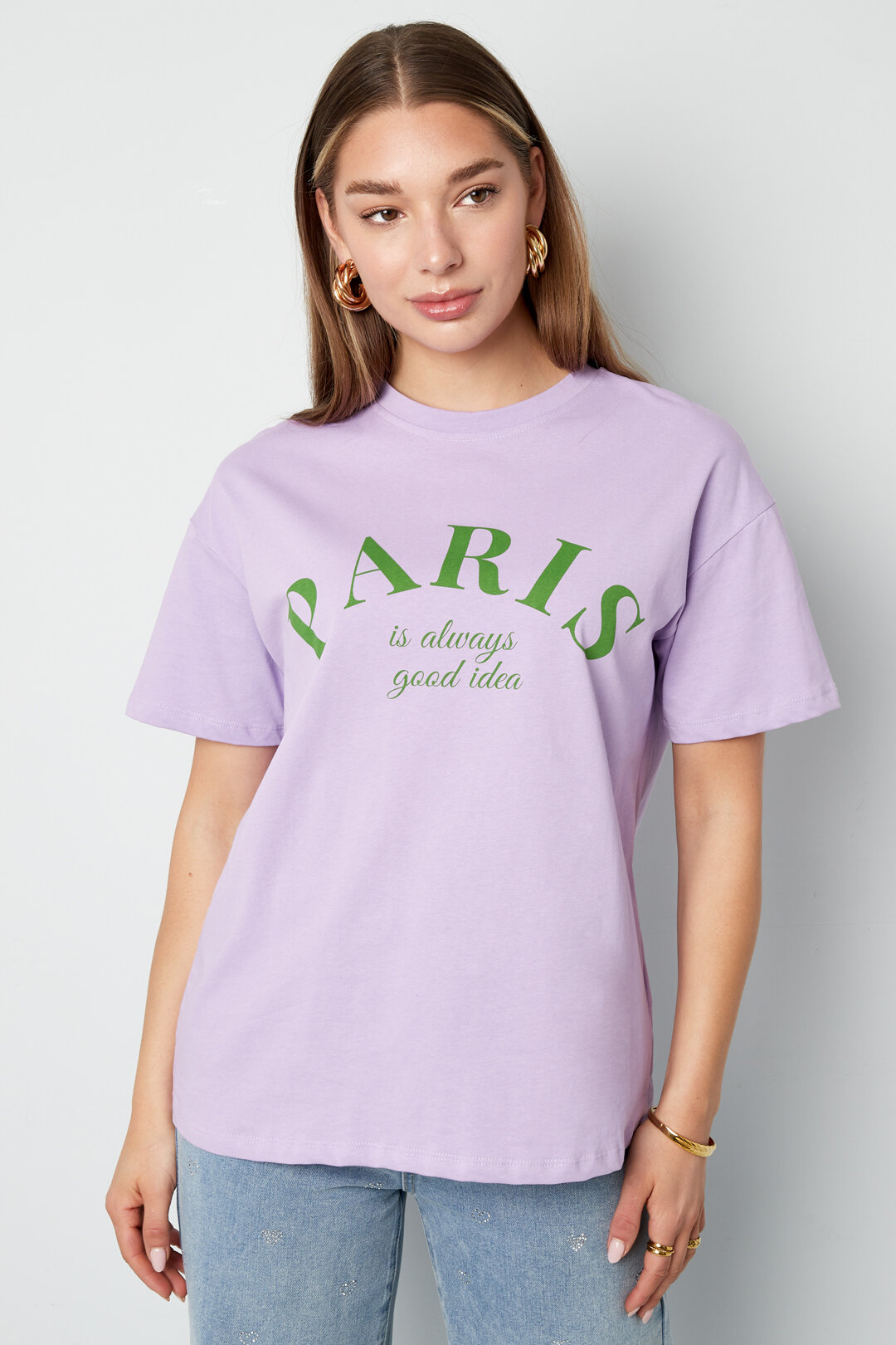 Cotton Women's T-shirt Casual Letters h5 Picture5
