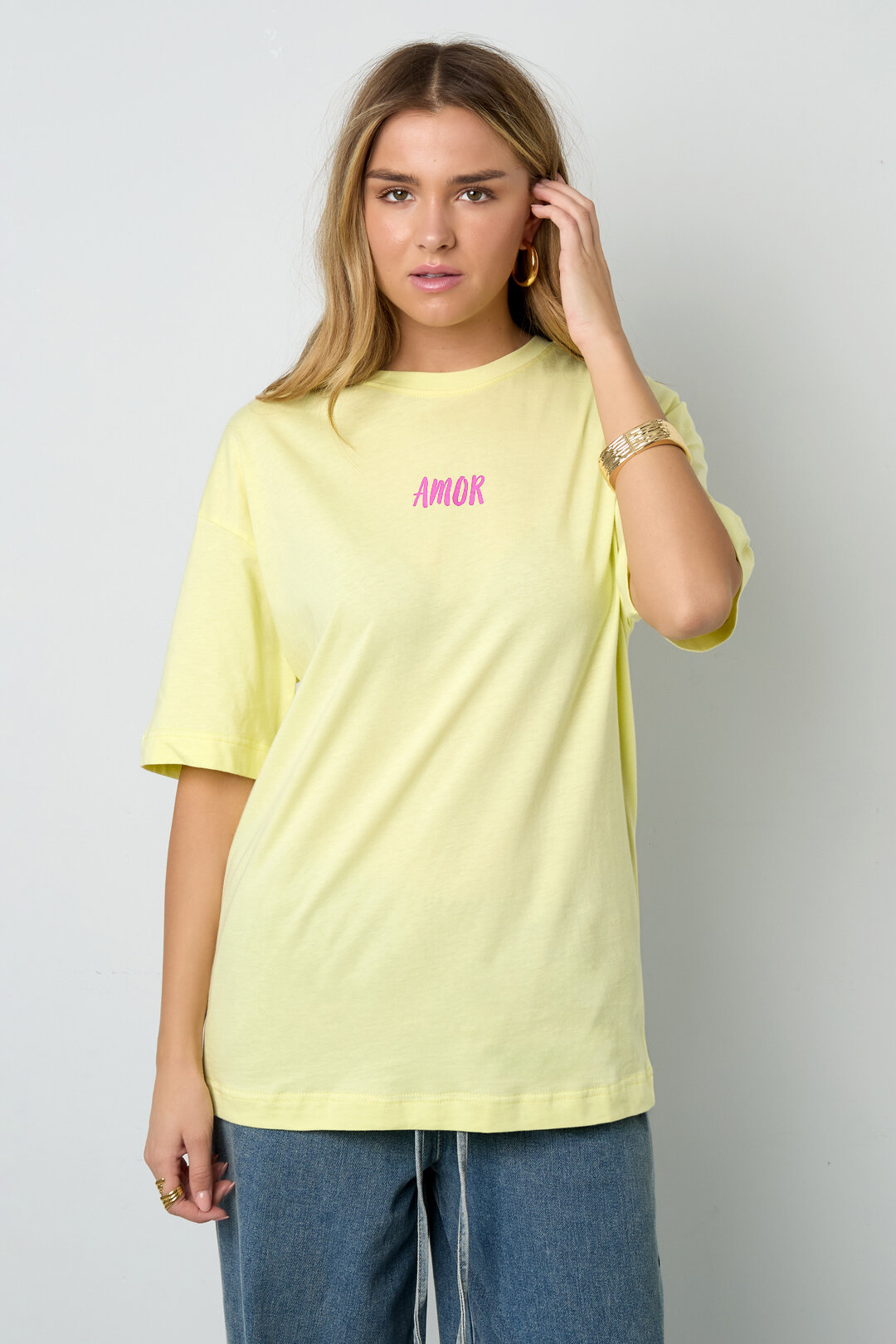 Cotton Knitted Women's T-shirt Casual Letters h5 Picture4