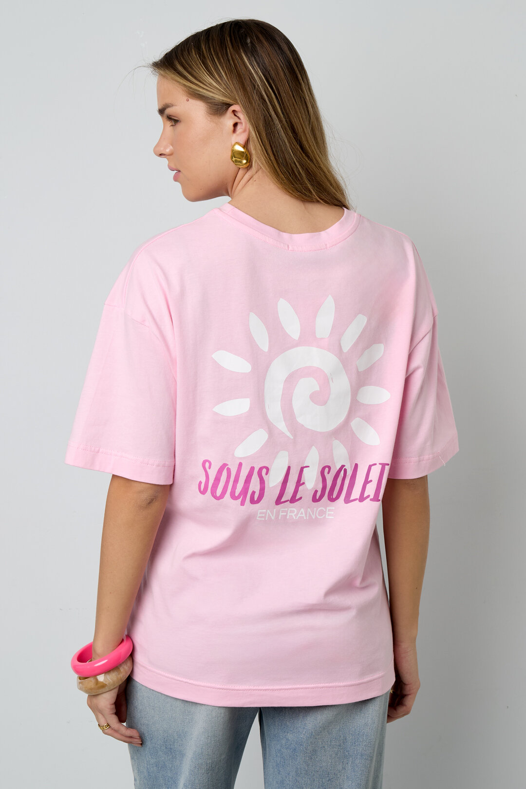 Cotton Knitted Women's T-shirt Casual Letters h5 Picture6