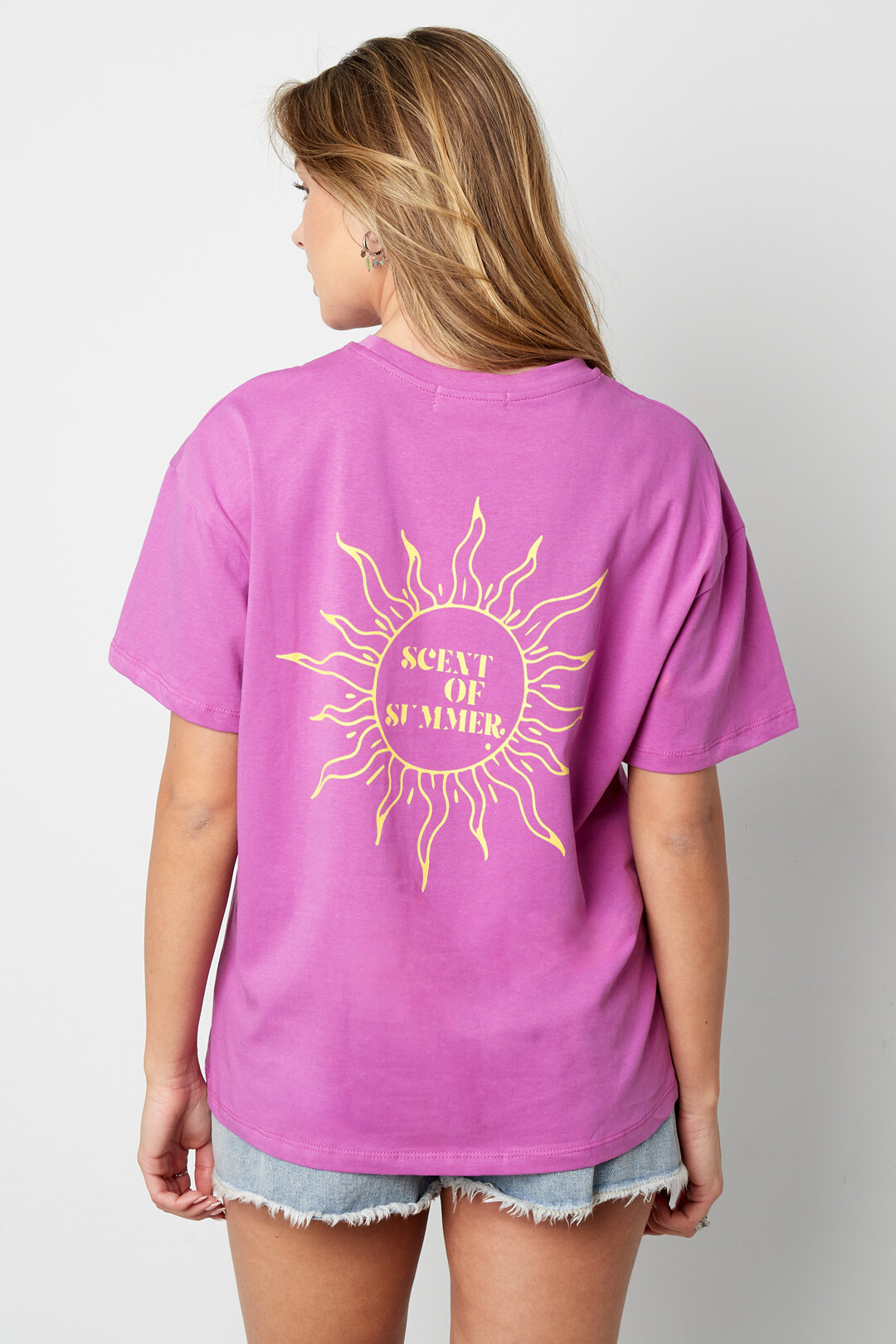 Cotton Women's T-shirt Casual Letters Picture9