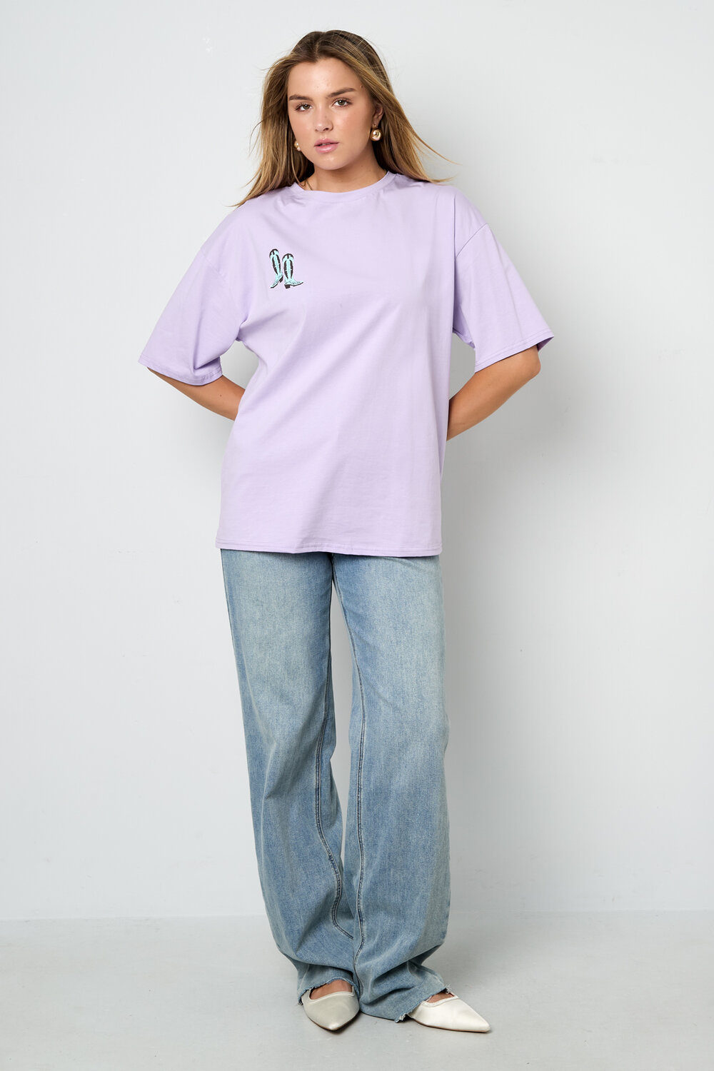 Cotton Knitted Women's T-shirt Casual Cartoon h5Picture5