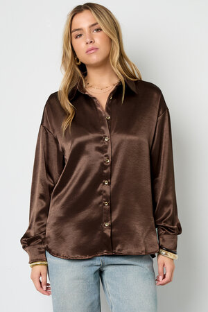 Woven Polyester Fiber Damen-Bluse Casual Solid Color Basic h5 Bild10