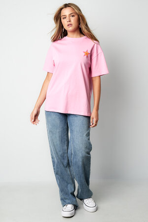 Cotton Women's T-shirt Casual Star Embroidery h5 Picture5