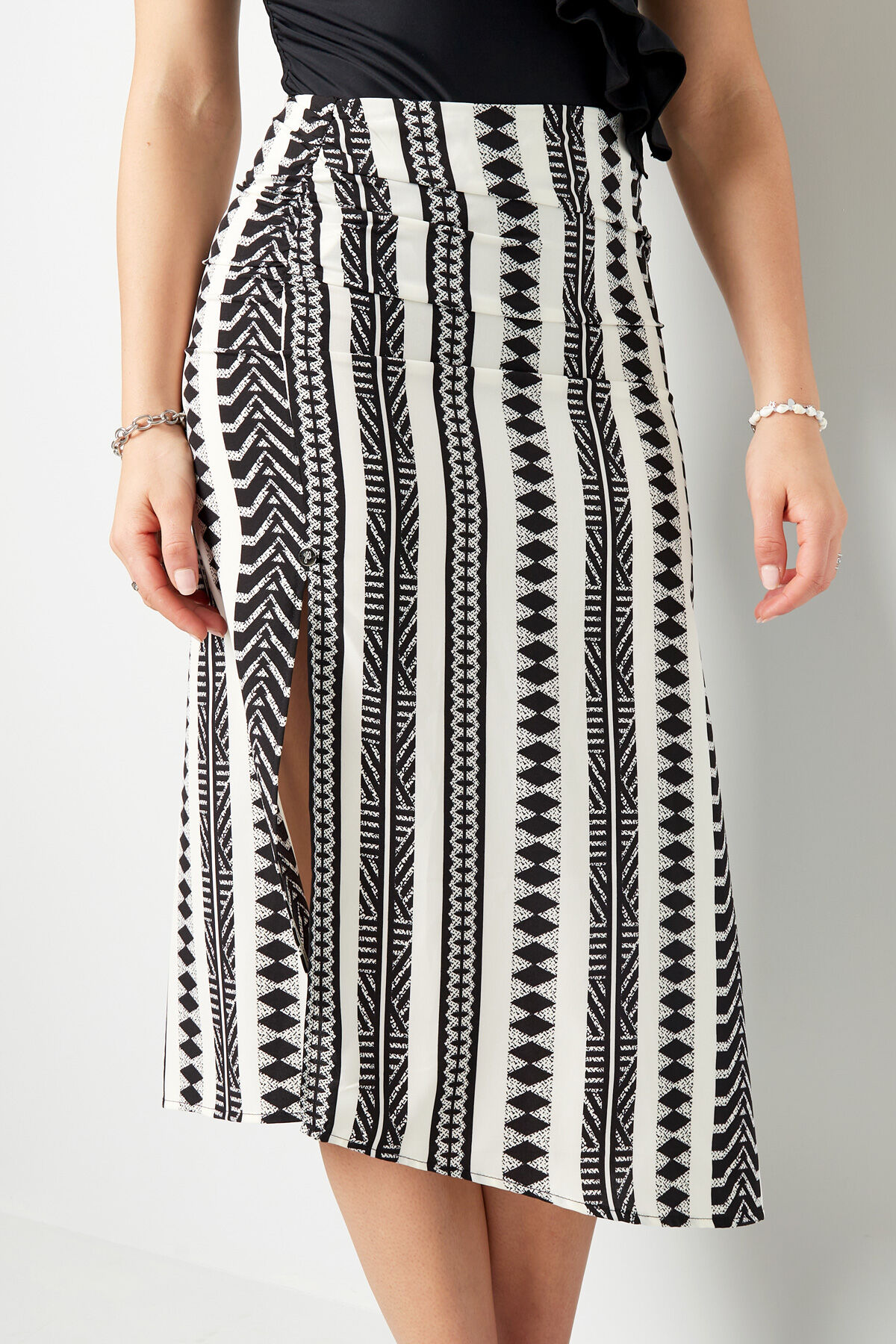 Maxi falda negro/blanco Negro & White S h5 Imagen2