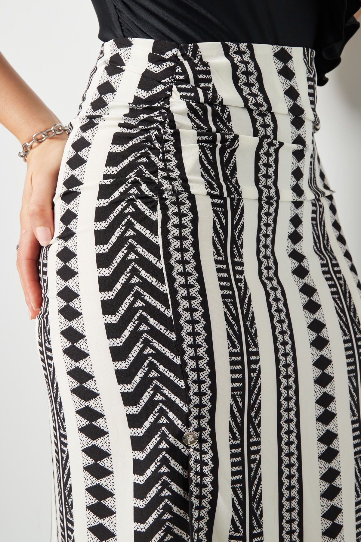 Maxi falda negro/blanco Negro & White S Imagen6